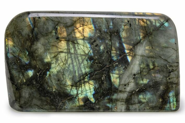 Flashy, Free-Standing Polished Labradorite - Madagascar #268098
